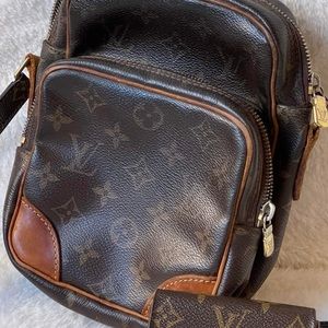 Authentic Louis Vuitton Amazone crossbody bag and coin purse